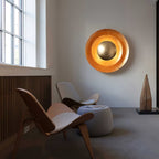 Layered Gold Disc LED Wall Light