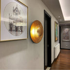 Layered Gold Disc LED Wall Light