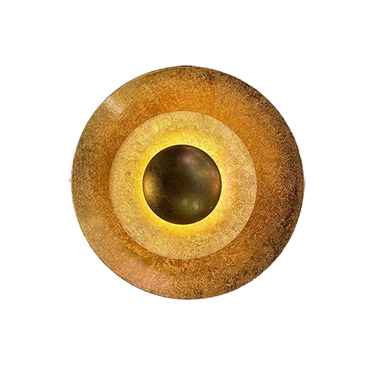 Layered Gold Disc LED Wall Light