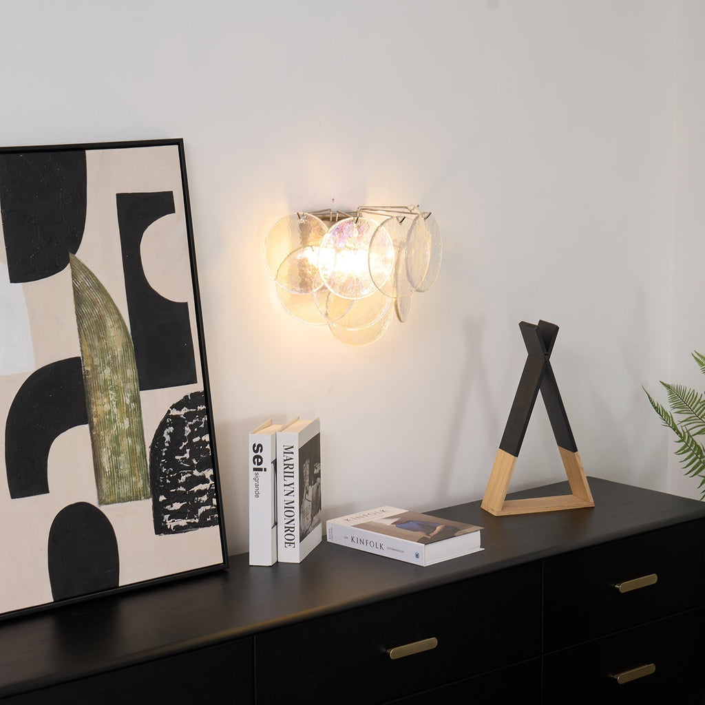 Layered Murano Glass Disc Wall Light