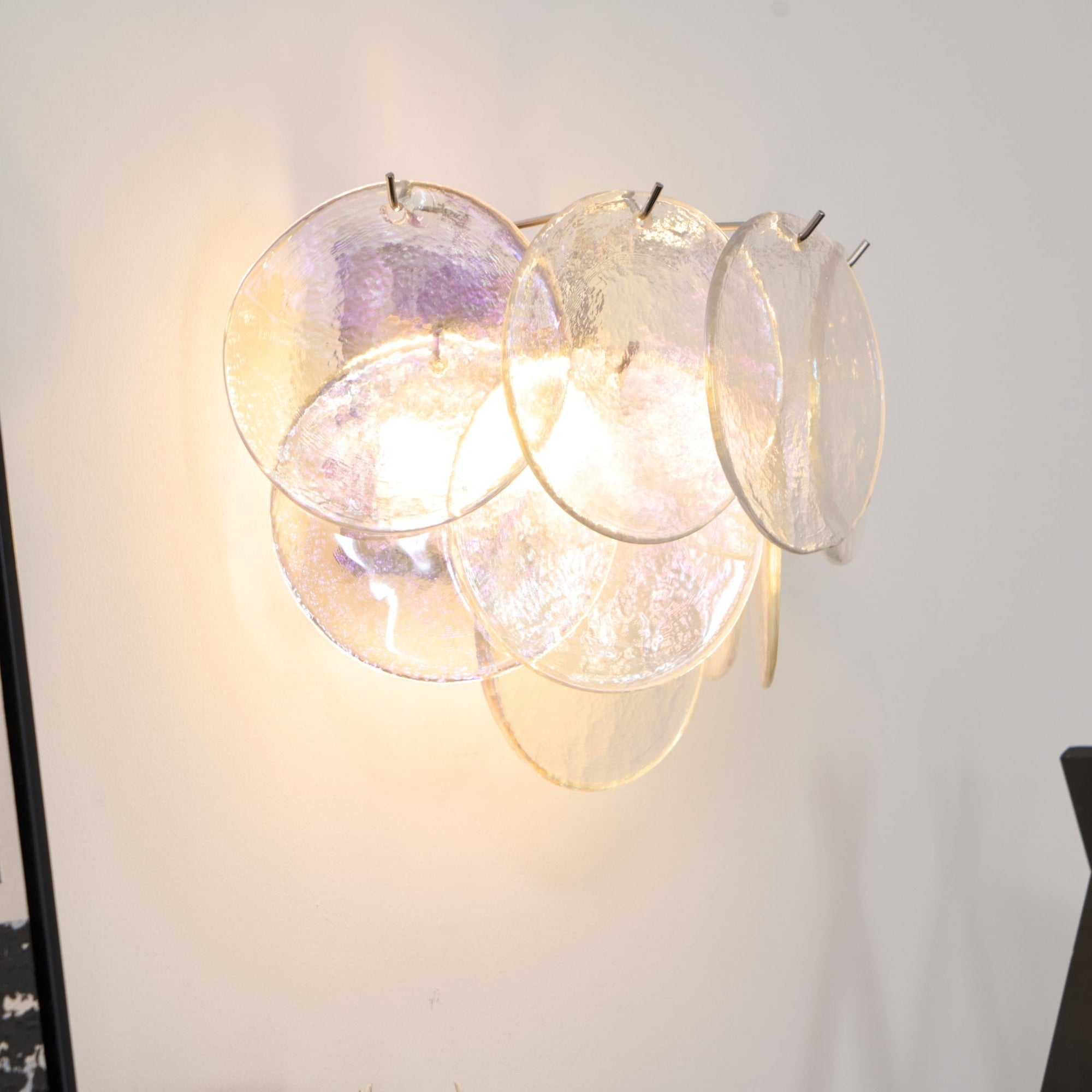 Layered Murano Glass Disc Wall Light