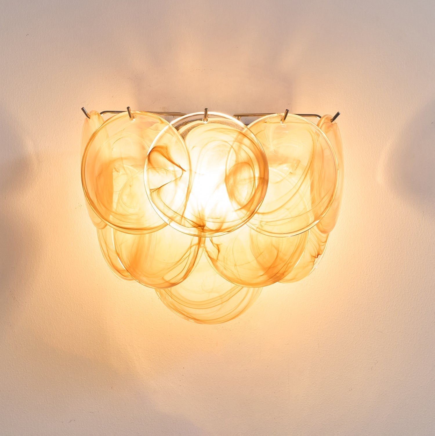 Layered Murano Glass Disc Wall Light
