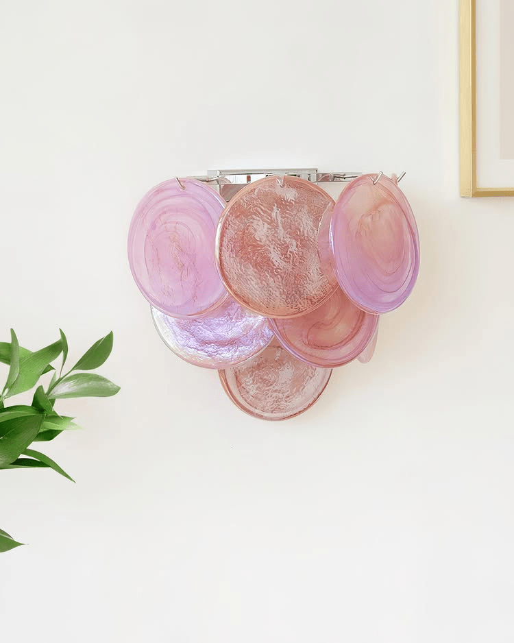 Layered Murano Glass Disc Wall Light