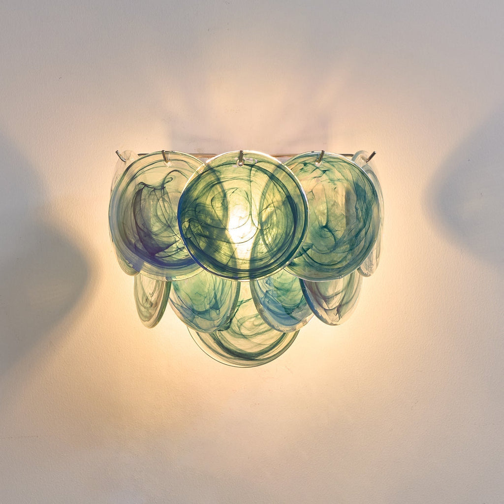 Layered Murano Glass Disc Wall Light