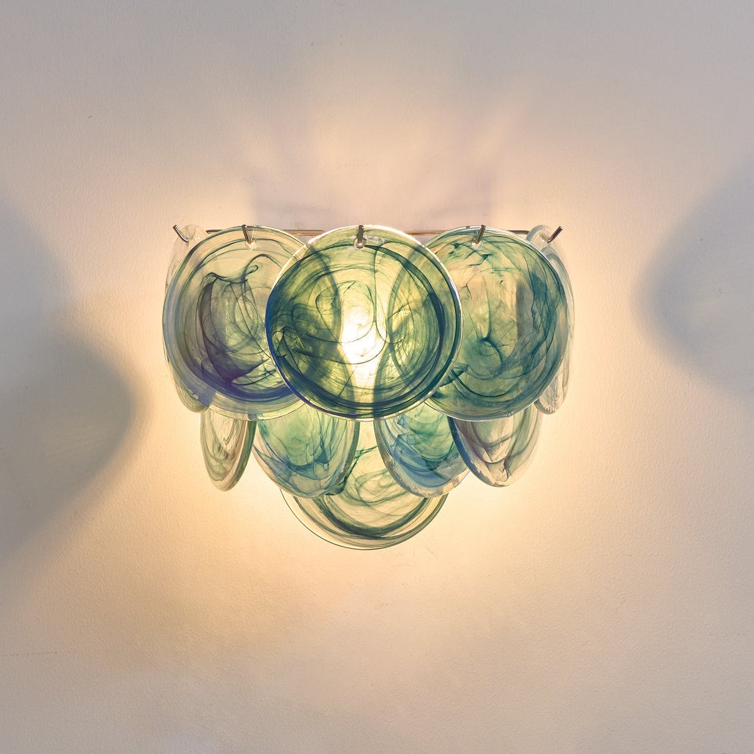 Layered Murano Glass Disc Wall Light