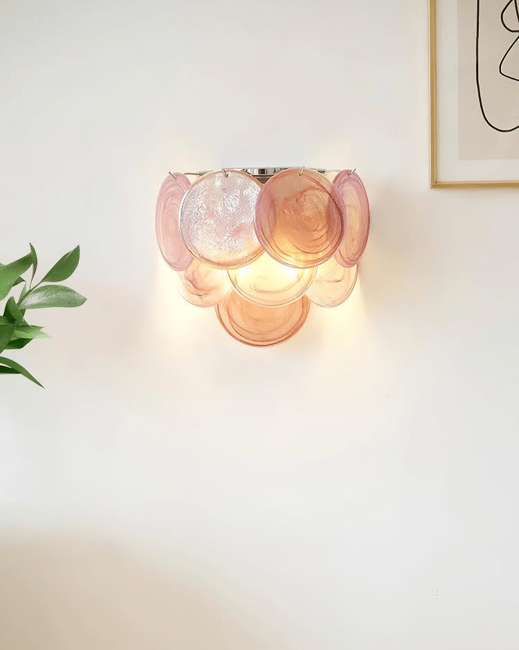 Layered Murano Glass Disc Wall Light