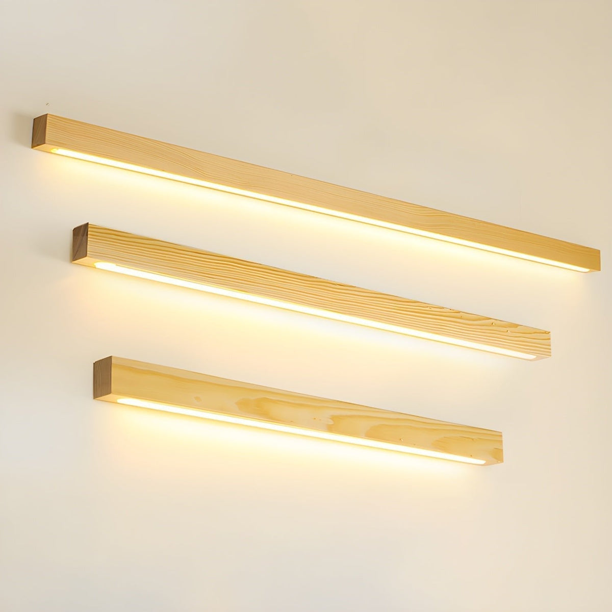 Linear Wood Integrated LED Wall Light