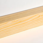 Linear Wood Integrated LED Wall Light / ∅ 31.5″ x W 1.8″ x H 2″ / Walnut Color / Warm Light