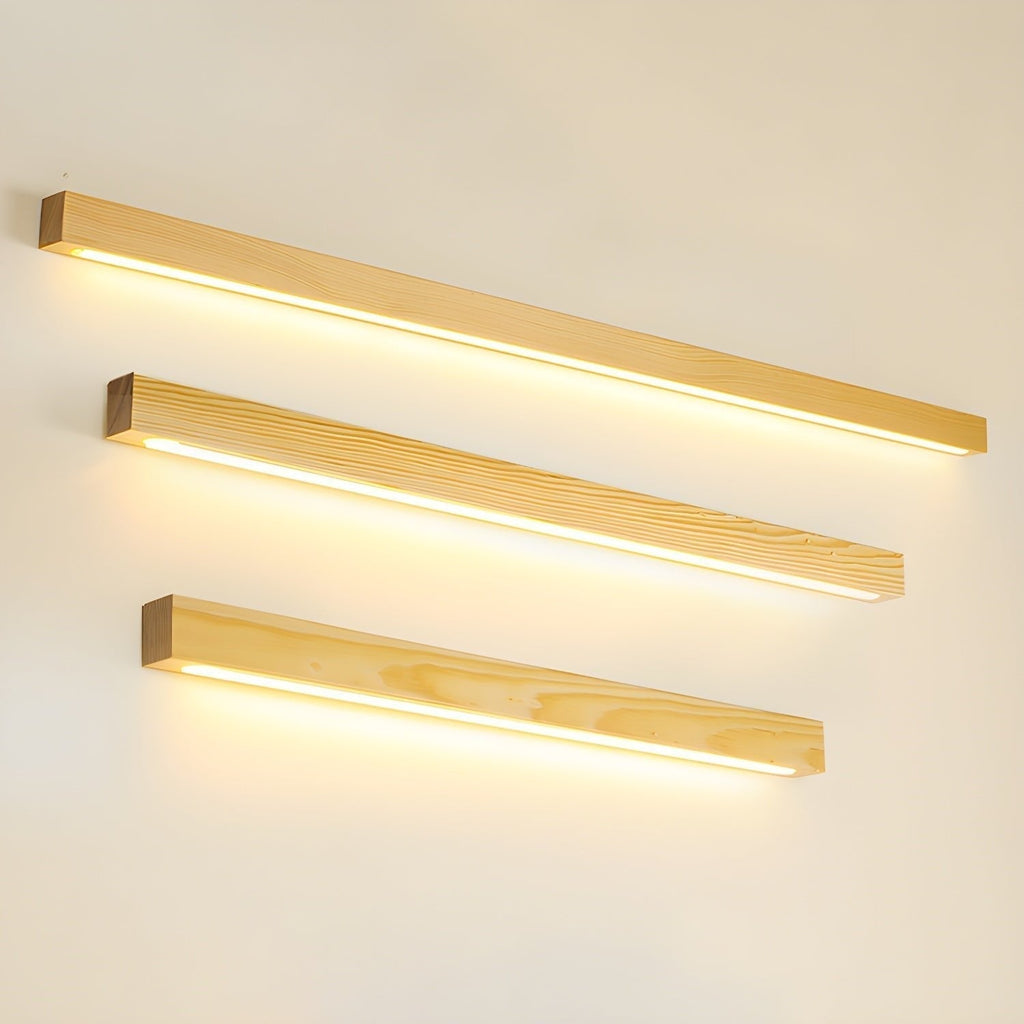Linear Wood Integrated LED Wall Light