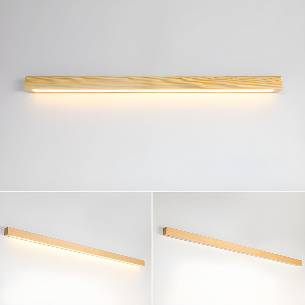 Linear Wood Integrated LED Wall Light