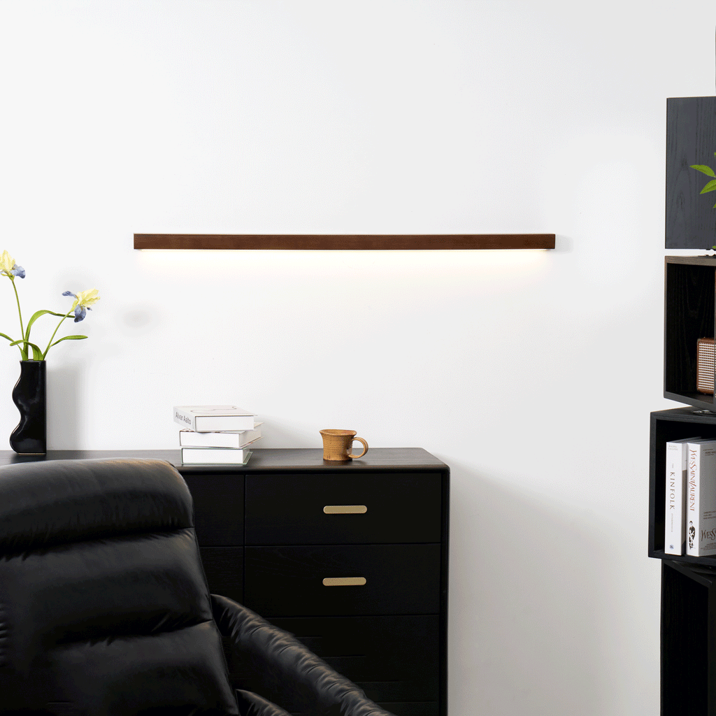 Linear Wood Integrated LED Wall Light