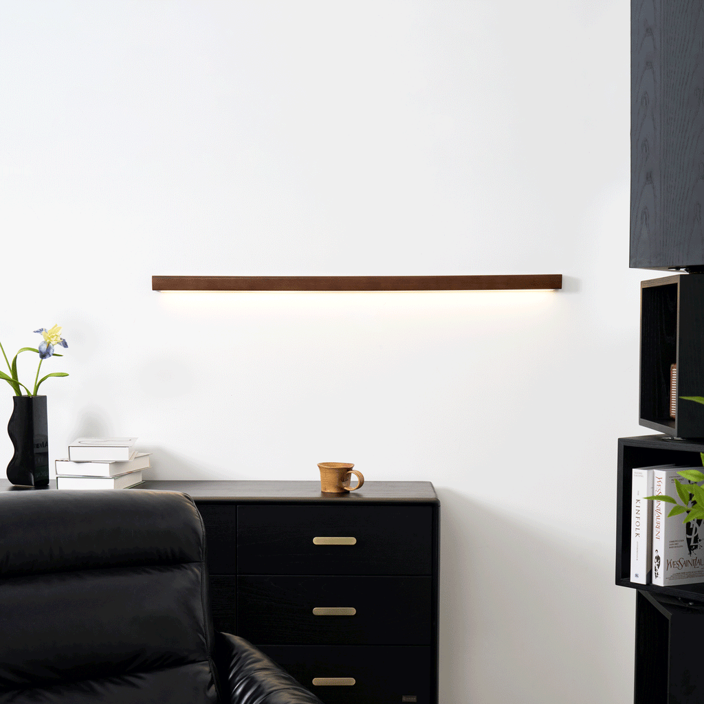 Linear Wood Integrated LED Wall Light