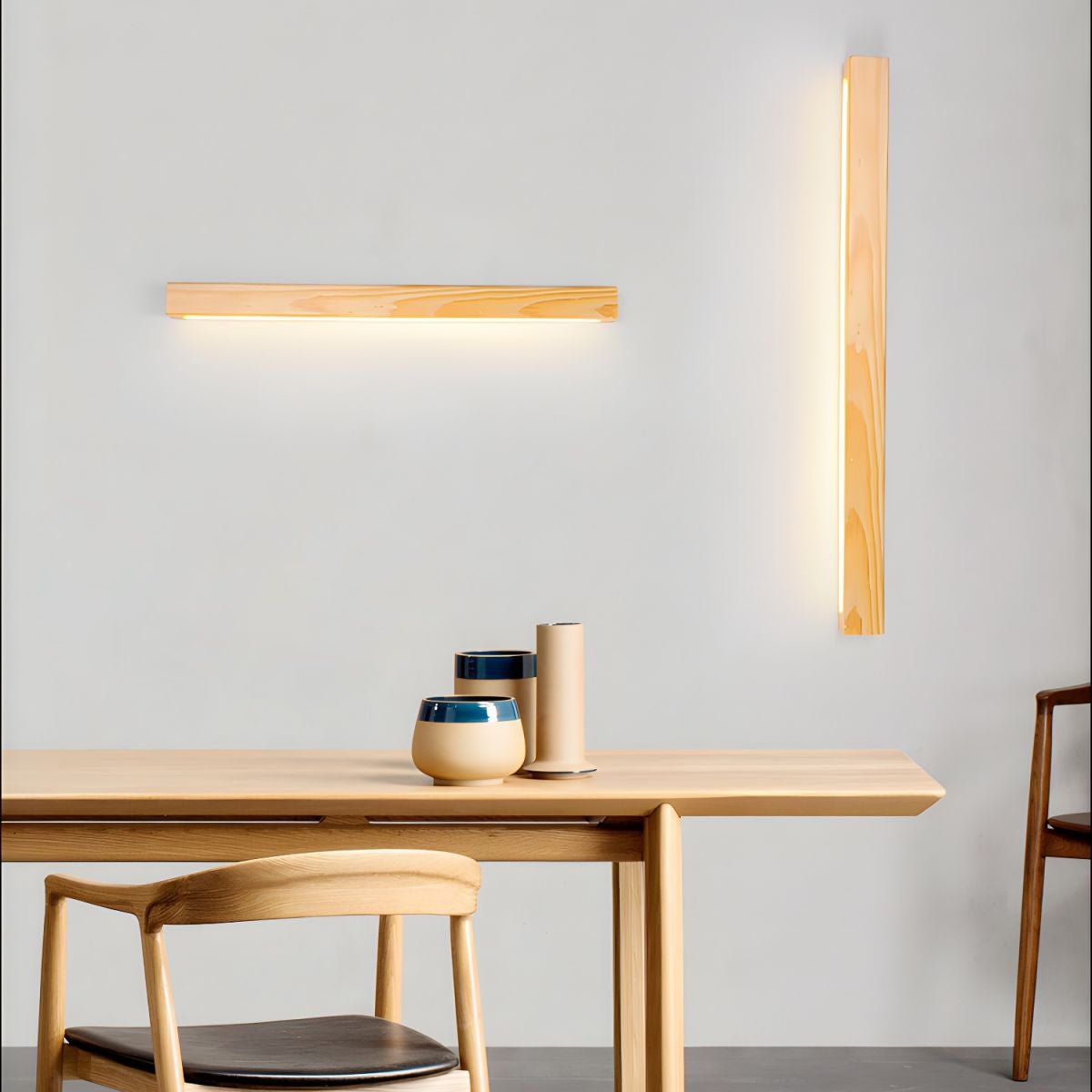 Linear Wood Integrated LED Wall Light