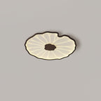 Lotus Leaf Wood-Effect LED Flush Ceiling Light