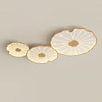 Lotus Leaf Wood-Effect LED Flush Ceiling Light