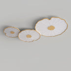 Lotus Leaf Wood-Effect LED Flush Ceiling Light