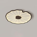 Lotus Leaf Wood-Effect LED Flush Ceiling Light