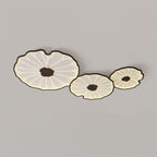 Lotus Leaf Wood-Effect LED Flush Ceiling Light