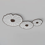 Lotus Leaf Wood-Effect LED Flush Ceiling Light