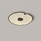 Lotus Leaf Wood-Effect LED Flush Ceiling Light