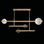 Lunar Glass 66.5-Inch Linear Pendant / Gold