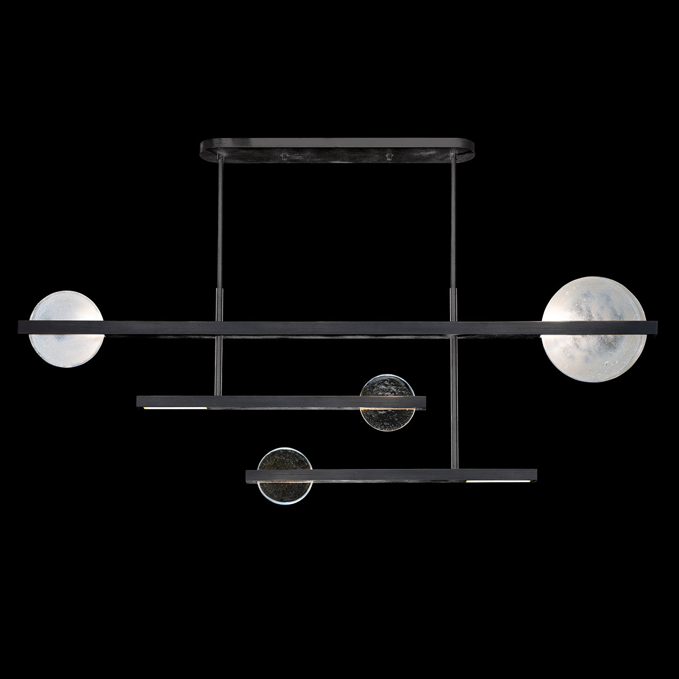 Lunar Glass 66.5-Inch Linear Pendant