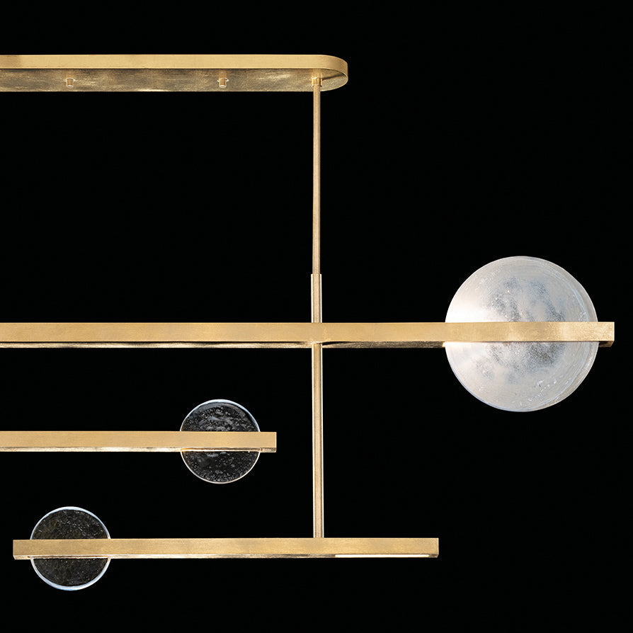 Lunar Glass 66.5-Inch Linear Pendant