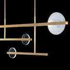 Lunar Glass 66.5-Inch Linear Pendant