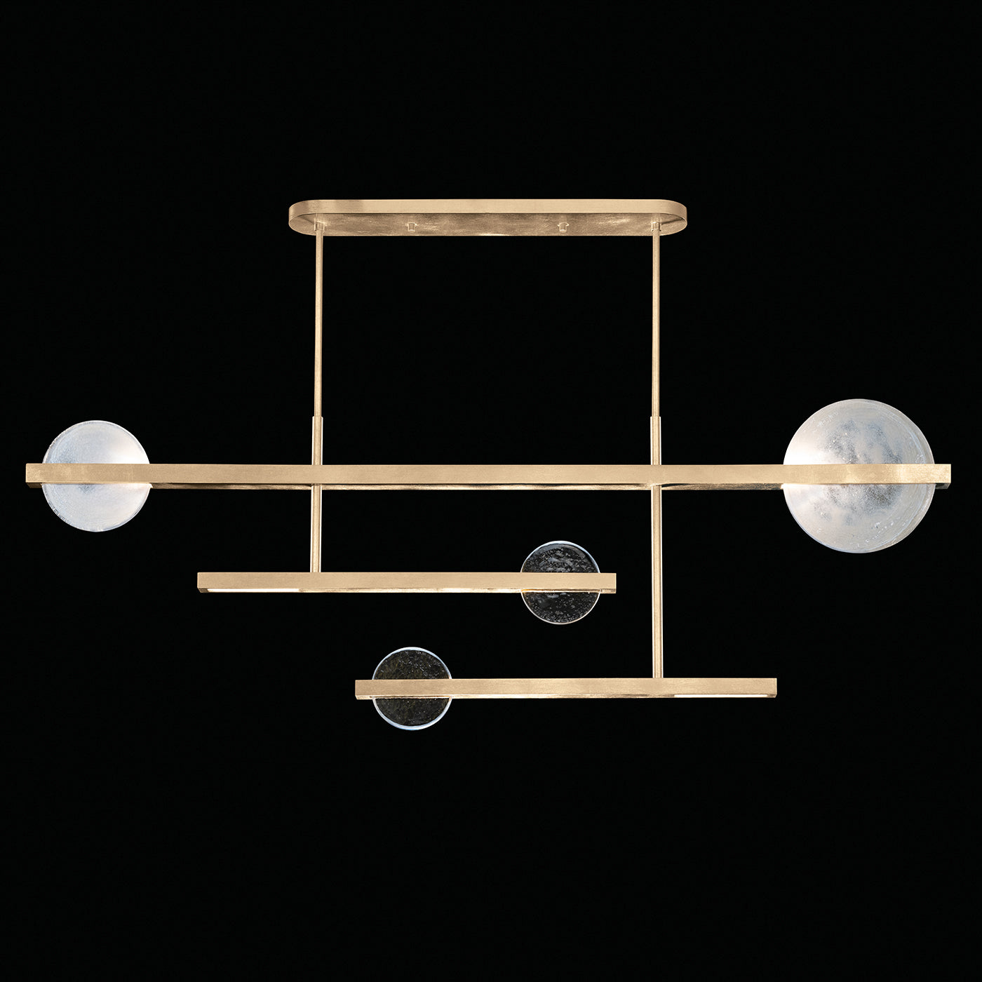 Lunar Glass 66.5-Inch Linear Pendant
