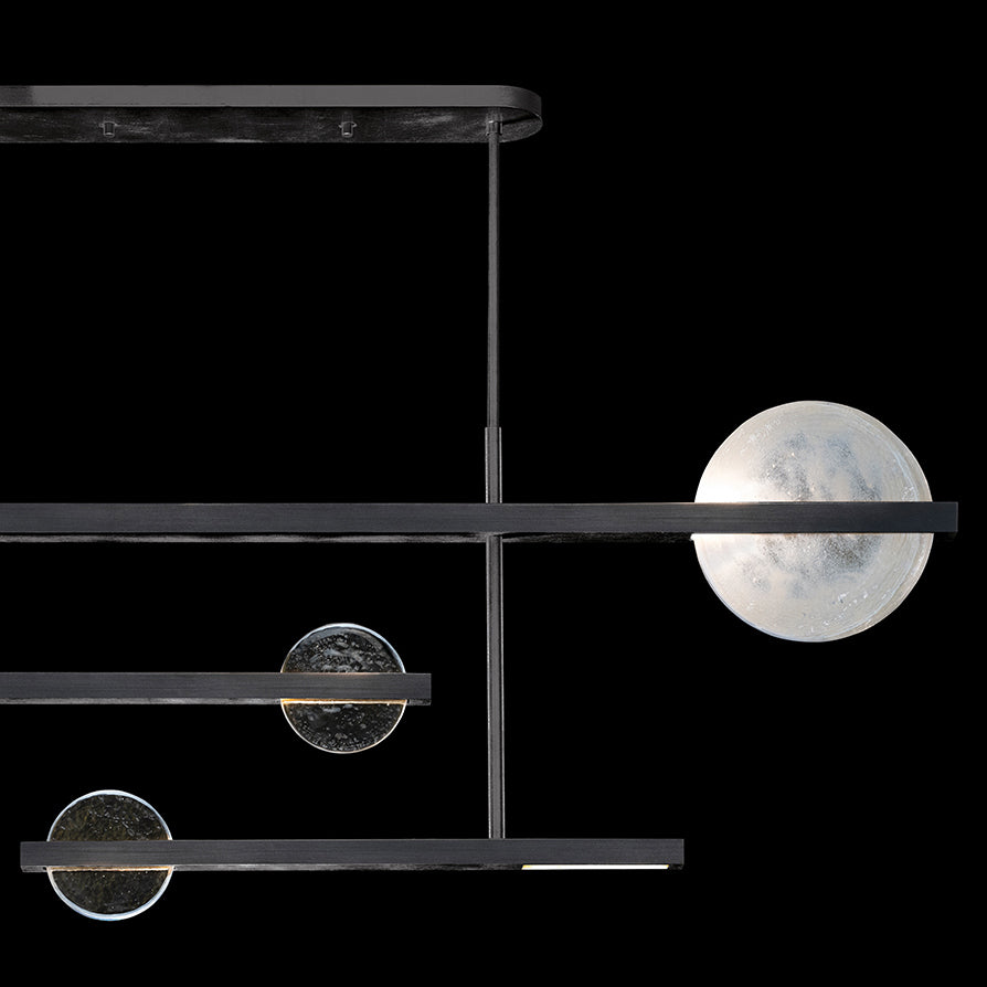 Lunar Glass 66.5-Inch Linear Pendant