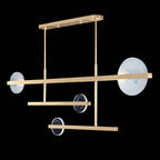 Lunar Glass 66.5-Inch Linear Pendant