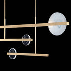 Lunar Glass 66.5-Inch Linear Pendant