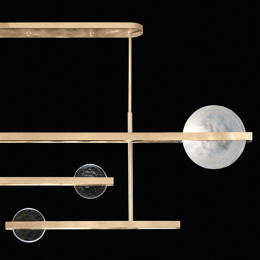 Lunar Glass 66.5-Inch Linear Pendant
