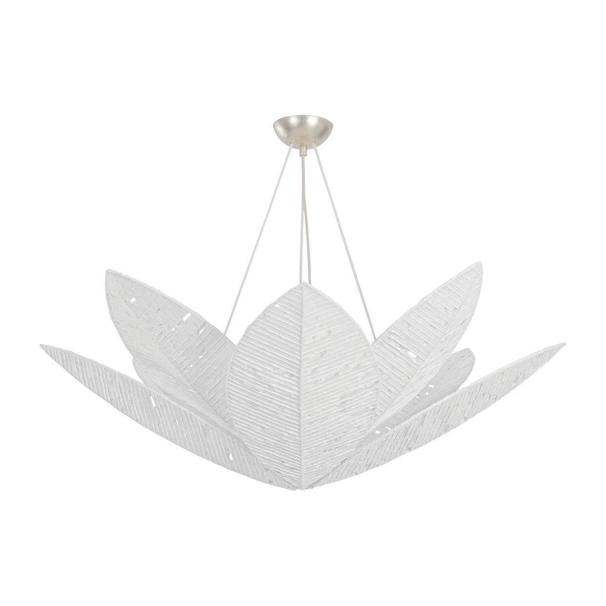 Magnolia Petal 8-Light Silver Leaf Chandelier / Default Title