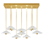 Maritime Glass 61.75-Inch Linear Pendant / Gold Leaf/Clear