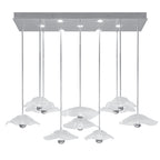 Maritime Glass 61.75-Inch Linear Pendant / Silver Leaf/Clear