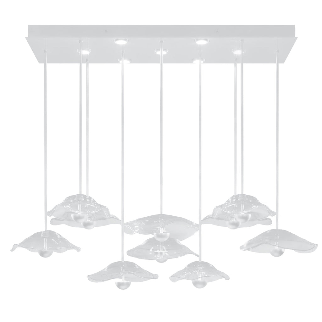 Maritime Glass 61.75-Inch Linear Pendant / White/Clear