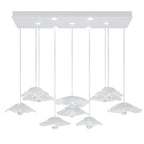 Maritime Glass 61.75-Inch Linear Pendant / White/Clear