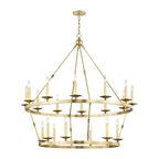 Modern Wagon Wheel 20-Light Chandelier