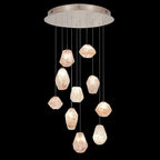 Natural Quartz Glass 22-Inch Round Pendant
