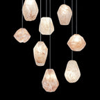 Natural Quartz Glass 22-Inch Round Pendant
