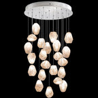 Natural Quartz Glass 24-Inch Round Pendant
