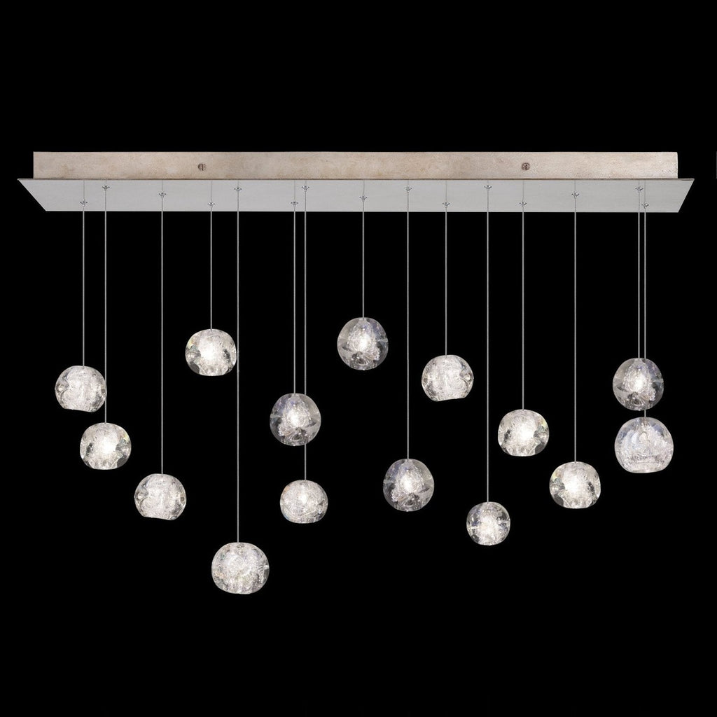 Nebula Dichroic Crystal 48-Inch Linear Pendant / Gold