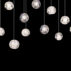 Nebula Dichroic Crystal 48-Inch Linear Pendant / Silver