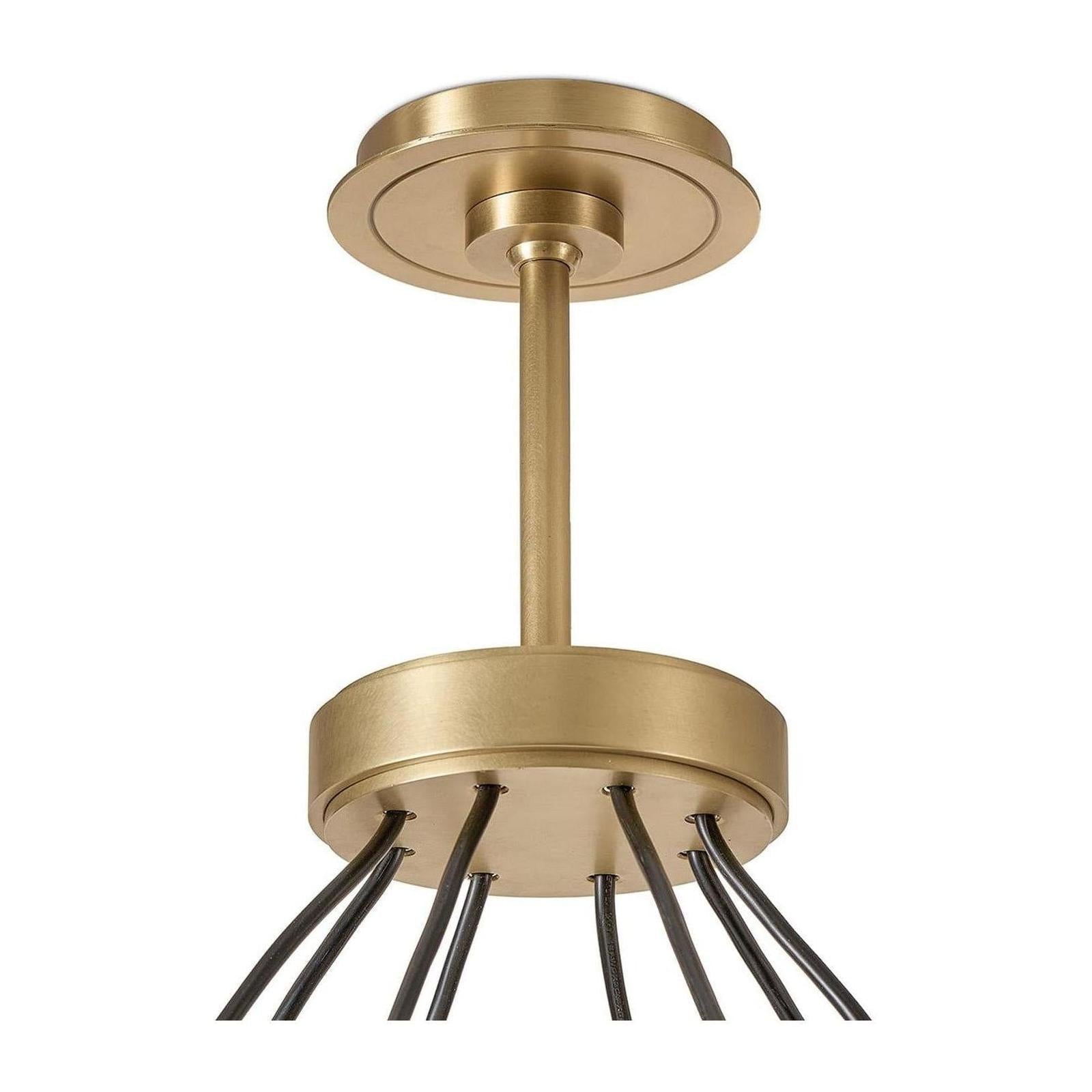 Opal Glass Pillar 8-Light Chandelier / Polished Nickel