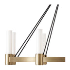 Opal Glass Pillar 8-Light Chandelier