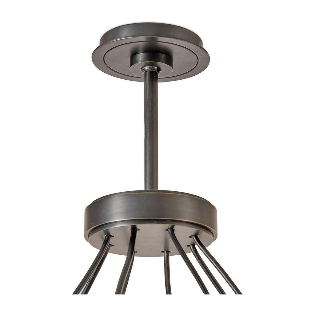 Opal Glass Pillar 8-Light Chandelier