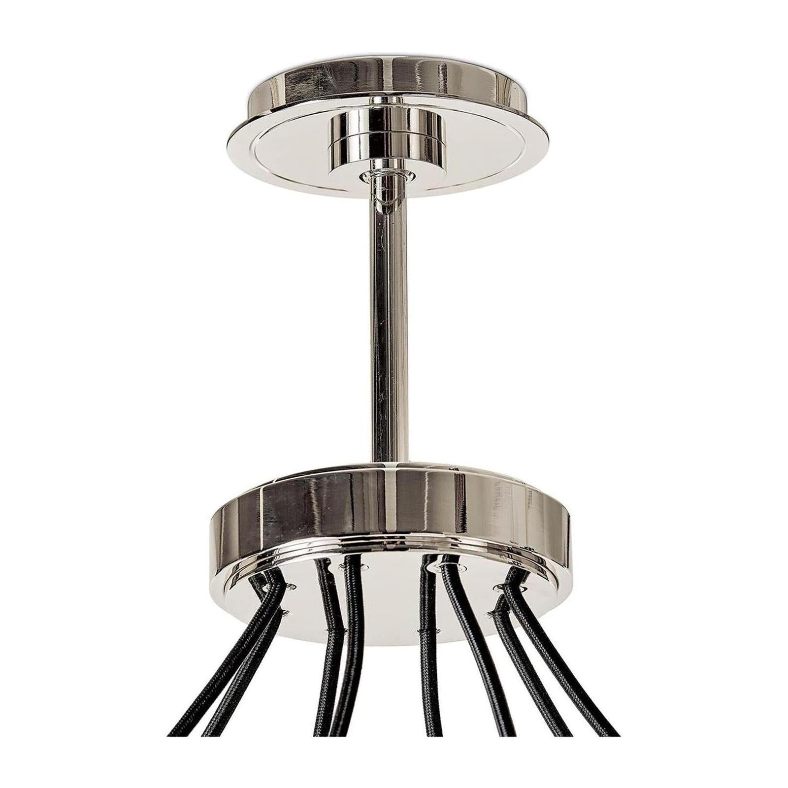 Opal Glass Pillar 8-Light Chandelier