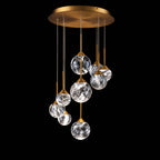 Optic Crystal Sphere Multi-Light Pendant