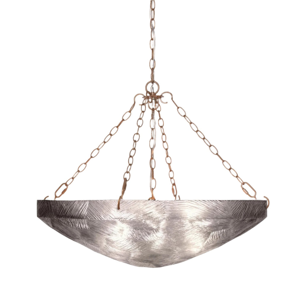 Ornate Gold and Silver Statement Chandelier / Gold
